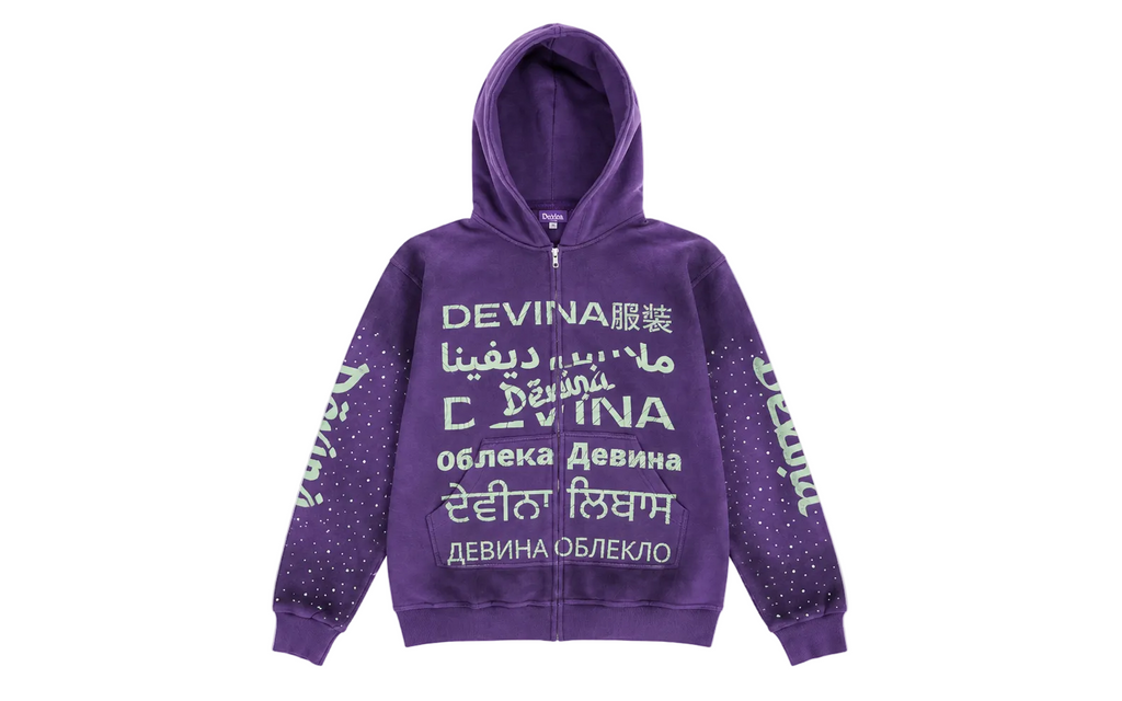 Language Zip Hoodie (Purple)