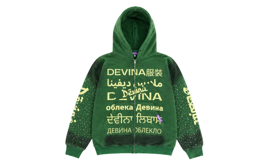 Language Zip Hoodie (Green)