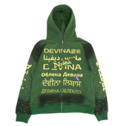 DEVINA Language Zip Hoodie (Green)