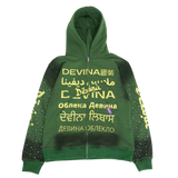 DEVINA Language Zip Hoodie (Green)