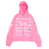 DEVINA Language Zip Hoodie (Pink)