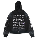 DEVINA Language Zip Hoodie (Black)