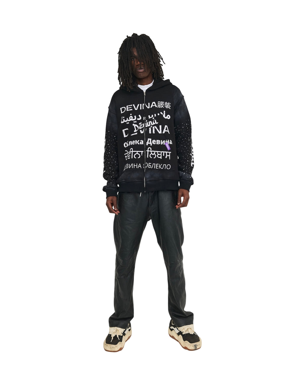 Language Zip Hoodie (Black)