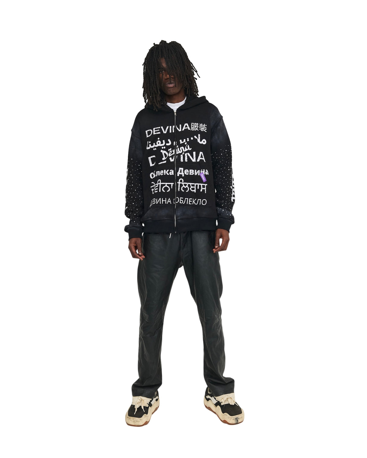 Language Zip Hoodie (Black)