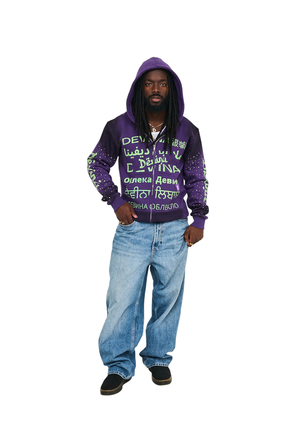 Language Zip Hoodie (Purple)