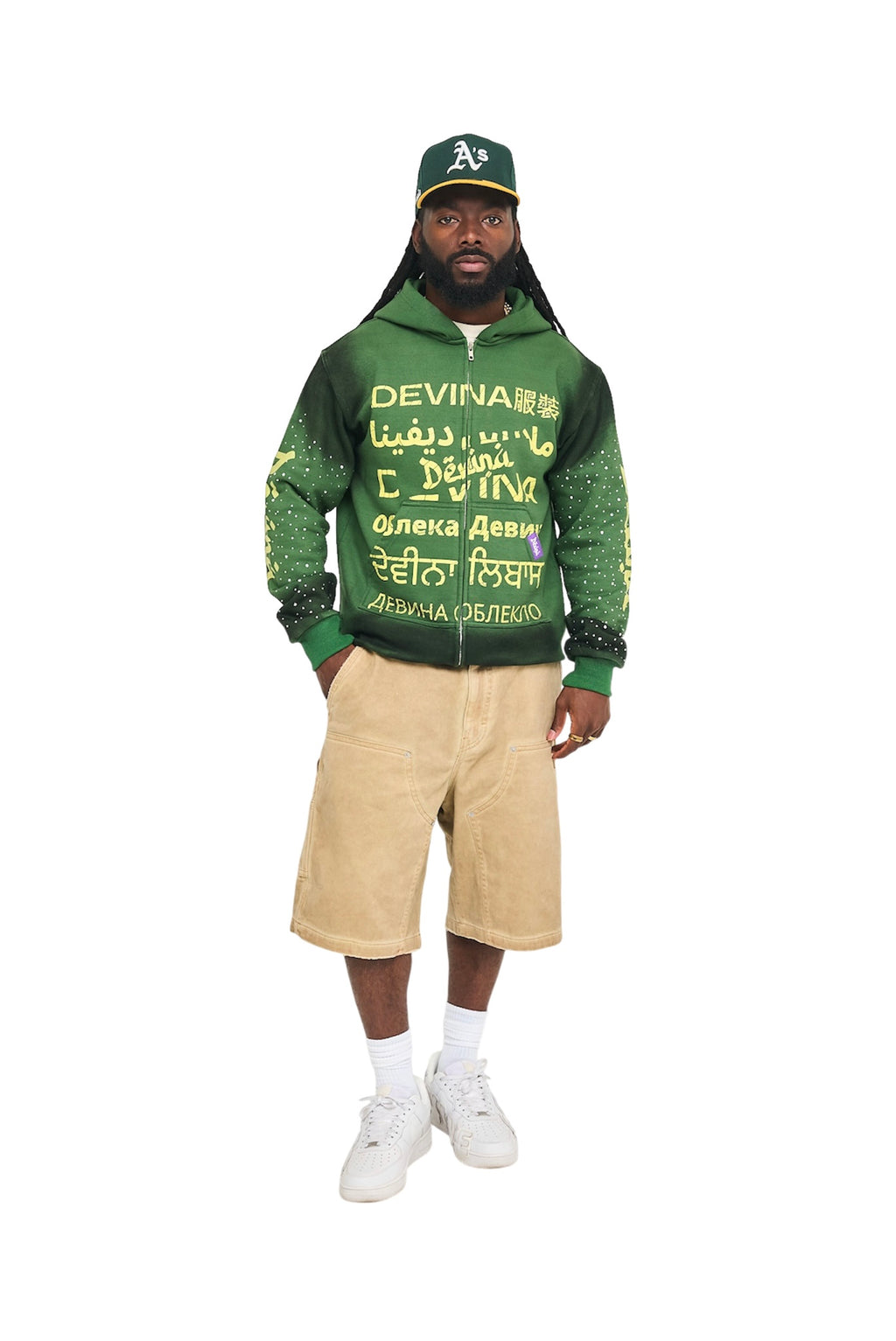 Language Zip Hoodie (Green)