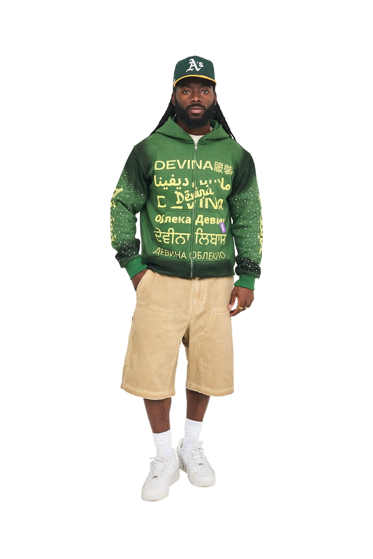 Language Zip Hoodie (Green)